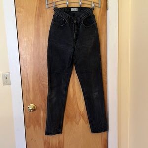 Vintage Arizona Size 5 Long High Waisted Black Jeans